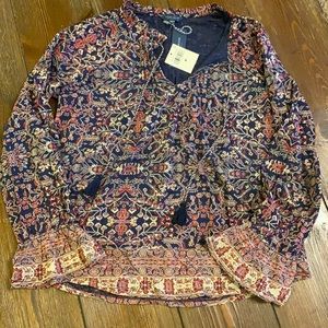 NWT Lucky Brand Popover Top